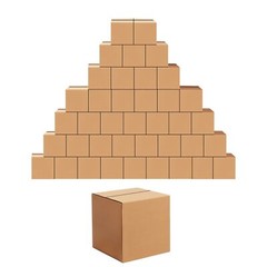 Shipping Boxes 6x6x6 Inches 40PCS Small Brown Cardboard for Moving or Packing