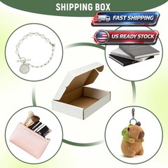 6X4X1 Inches Small Shipping Boxes Set of 25- Brown Mailer Corrugated Cardboard