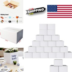 25 Count White Cardboard Boxes 8x6x4 Perfect for Retail Packing and Shipping