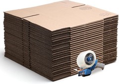 The Boxery 6″x4″x4″ Brown/Kraft Corrugated Cardboard Shipping Boxes 100-Pack