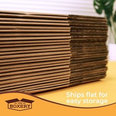 The Boxery 6″x4″x4″ Brown/Kraft Corrugated Cardboard Shipping Boxes 100-Pack