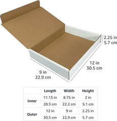 Sturdy Mailer Shipping Boxes, Corrugated Cardboard for Packing and Mailing, Tape