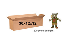 30″ x 12″ x 12″ CARDBOARD BOX – 200 lb – SINGLE BOX – LONG