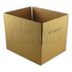 1-Box 10x8x4 EcoSwift Cardboard Packing Moving Shipping Box Corrugated Carton