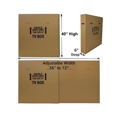 Adjustable TV Moving Box Flat Panel TVs Up to 70 Inch Safe Packing Storage New