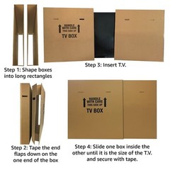 Adjustable TV Moving Box Flat Panel TVs Up to 70 Inch Safe Packing Storage New