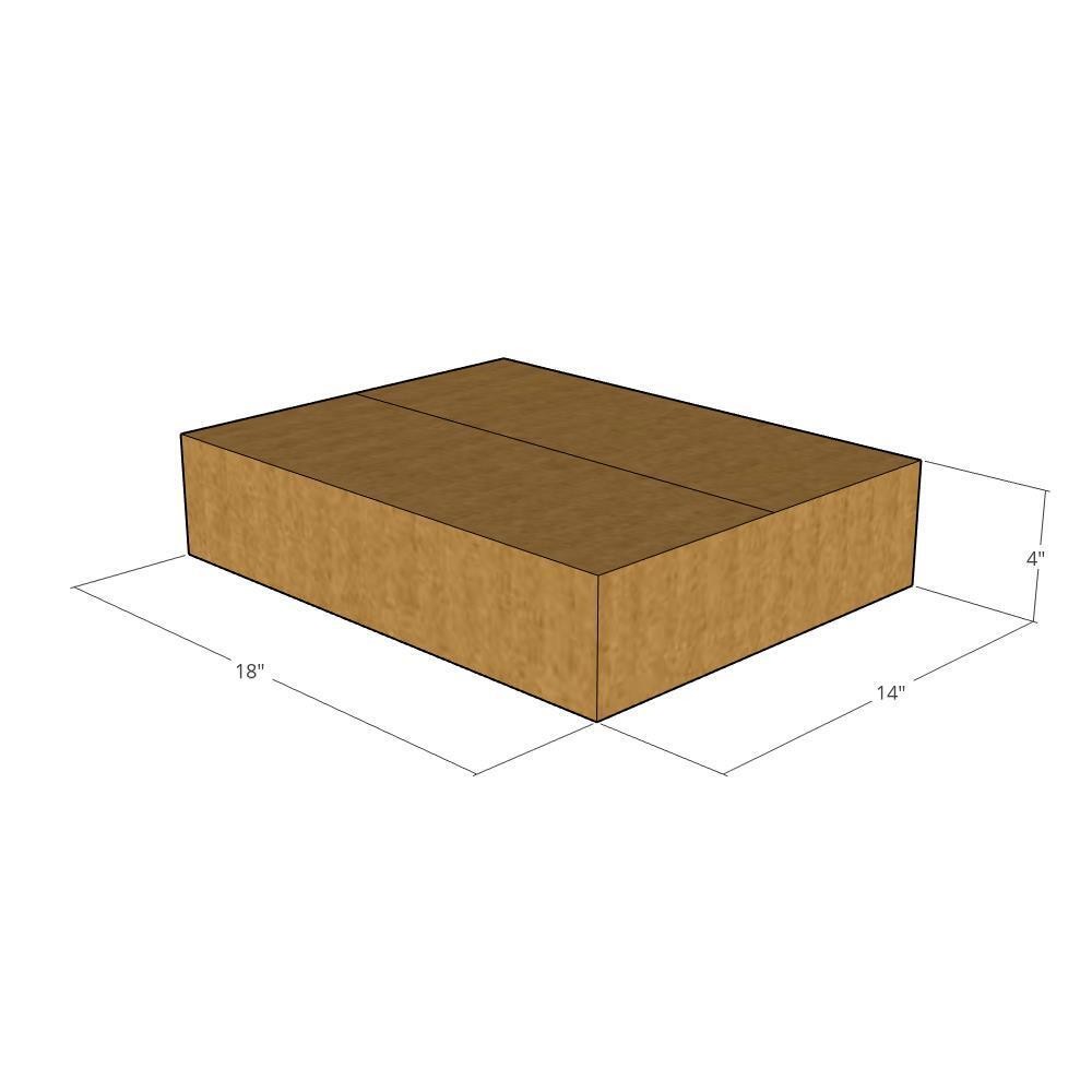 10 18x14x4 Kraft Brown Corrugated Shipping Boxes 32 ECT Single-Wall New