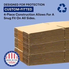BOX USA Moving Box 40″L X 3 1/2″W X 60″H, 1-Pack TV Sized Corrugated Cardboard B