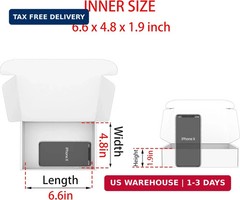 7x5x2 inches Small Shipping Boxes Set of 50 – White Mailer Corrugated Cardboard
