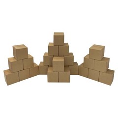 UOFFICE Corrugated Boxes 5″ x 5″ x 5″ Cube Boxes – Bundle of 25 Shipping Boxes