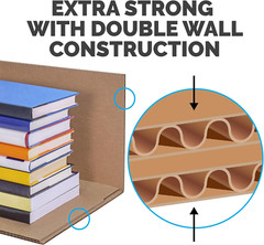 Small Classic Moving Box 10 Pack, Reinforced Handles, Tape-Free Assembly, Box wi