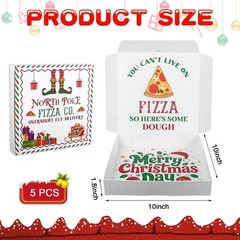 5 PCS 10×10 Inch Christmas Money Box Cash Pizza Gift Shaped Surprise Holder