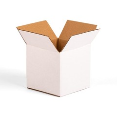 Jiazalpak White 6x6x6 inches Shipping Boxes, Corrugated Cardboard 6×6 Box for Sm