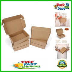 Compact 6 Pack Brown Cardboard Mailer Boxes – 7x5x2 Inch for Easy Storage