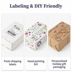 Shipping Boxes 9x6x3 Set of 40, White Corrugated Packaging Boxes, Lightweight…