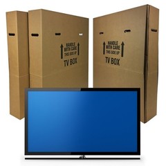 Adjustable TV Moving Box Flat Panel TVs Up to 70 Inch Safe Packing Storage New