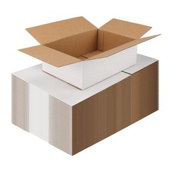 Shipping Boxes 9x6x3 Set of 40, White Corrugated Packaging Boxes, Lightweight…
