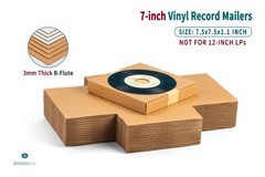 7-inch 45 RPM Record Mailers (NOT for 12-inch LPs), 7.5 x 7.5 x 1.1 Inch Corr…