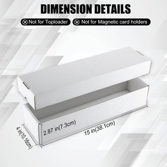Trading Card Storage Box 6 Pack 1200 count with Lid, White Corrugated Cardboa…