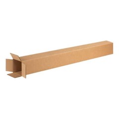 4x4x72 Tall Corrugated Boxes – ECT-32 Kraft, 15-Pack – Shipping/Packing