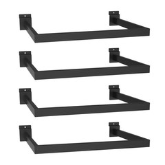 4 Pack Slatwall U-Shaped Rectangular Tubing Hangrail – 16X12 Inch, Slatwall A…