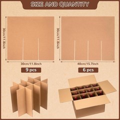 3 Sets of Glass Dividers for Bo x Packing Boxes Kit for Movin Dishes Wine Box…