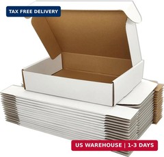7x5x2 inches Small Shipping Boxes Set of 50 – White Mailer Corrugated Cardboard