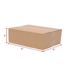 100 PCS 6x4x2″ Cardboard Boxes Mailing Moving Packing Shipping Box Carton Yellow