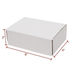 100 6x4x2 White Corrugated Shipping Mailer Packing Box Boxes for Fedex, UPS