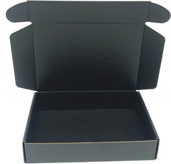 25 Pack Black Shipping Mailers 8X5.5X1.6″ Corrugated Cardboard Packaging Boxes