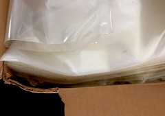 9 LB BOX OF 002 MIL 10X12 PLASTIC BAGS APPROX 400+ BAGS