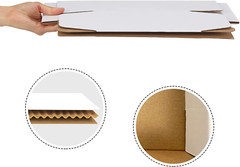 Shipping Boxes Popular Sizes Set 20,25,50 White Corrugated Cardboard Box Light