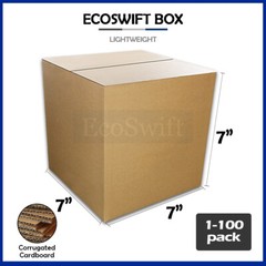 1-100 7x7x7 “EcoSwift” Cardboard Packing Mailing Shipping Corrugated Box Cartons