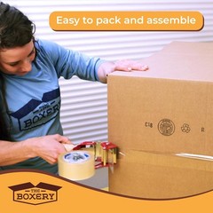 The Boxery 6″x4″x4″ Brown/Kraft Corrugated Cardboard Shipping Boxes 100-Pack
