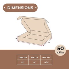 50 Kraft 10x8x1.5″ Deluxe Literature Mailers ECT-32B