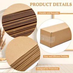 5 Pcs Tall Golf Club Shipping Boxes 4″x4″x40″ Corrugated Cardboard Storage for M