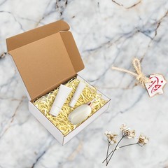 13x10x3 inches Shipping Boxes Set of 25 White Corrugated Cardboard Box Litera