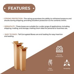 14 x 14 x 30″ Tall Corrugated Boxes, ECT-32 Brown Shipping/Moving Box 20/Bundle