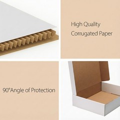 6x4x1 Shipping Boxes Set of 50White Small Corrugated Cardboard Box Mailer Box