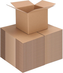 40 Pack 7x7x6 Corrugated Shipping Boxes Packing Mailing Moving Cartons