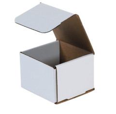 1-200 CHOOSE QUANTITY 4x4x4 Corrugated White Mailers Packing Boxes 4″ x 4″ x 4″