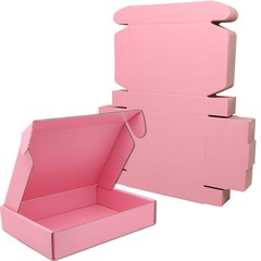 Small Pink Shipping Boxes for Small Business Pack of 25-8×5.5×1.6 inches Card…