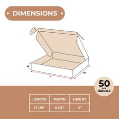 12 1/8 x 9 1/4 x 3″ White Deluxe Literature Mailers ECT-32B 50/Case