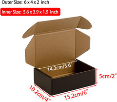 6X4X2 Inches Shipping Boxes Pack of 25 Packaging Corrugated Cardboard Mailer Box
