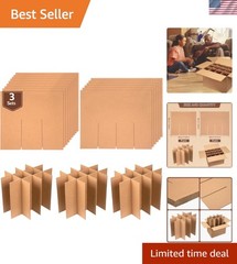 3 Sets of Glass Dividers for Bo x Packing Boxes Kit for Movin Dishes Wine Box…