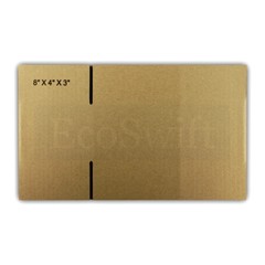 25 8x4x3 EcoSwift Cardboard Packing Moving Shipping Boxes Corrugated Box Cartons