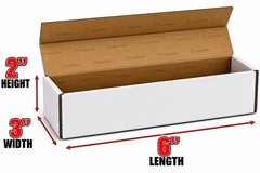 150 Mixed Size White Corrugated Mailer Shipping Boxes 6x3x2 7x3x3 8x3x2 50 Each