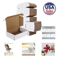 7x5x2 Shipping Boxes Set of 50 White Corrugated Cardboard Mailer Box Small