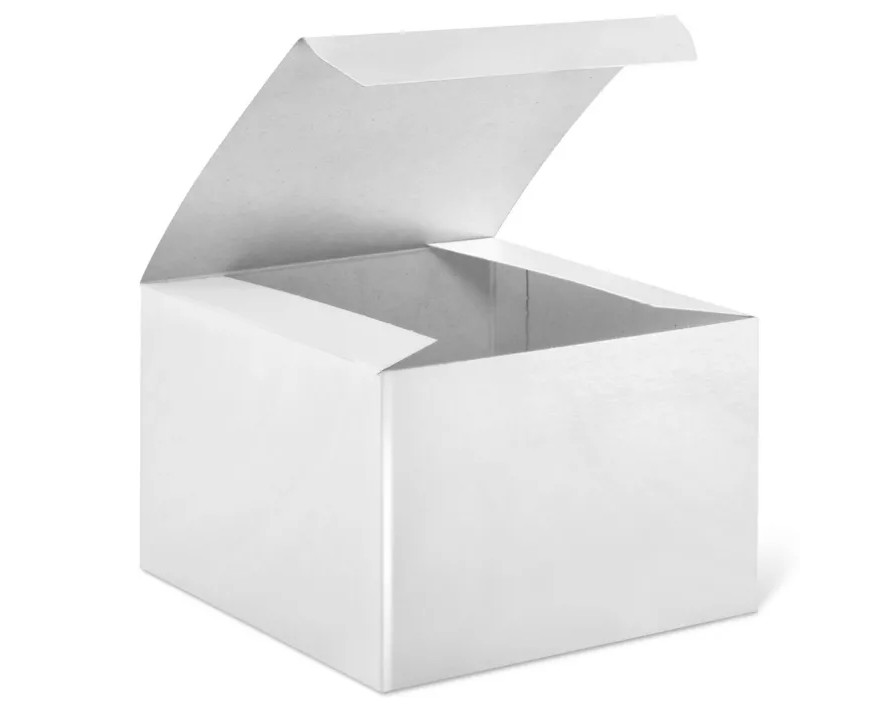 Lot of 10 5x5x3.5 Gift Retail Shipping boxes White lightweight cardboard Packing