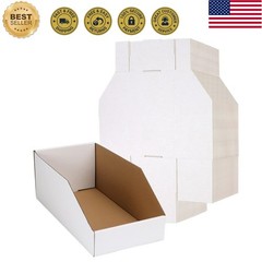Versatile 35 Corrugated Bins – 12x6x4.5 Inch Organizers for Home & Office